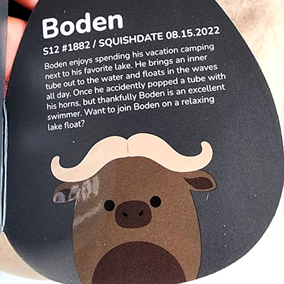 🖤 BODEN 🦬 SELECT SERIES Water Buffalo Original Squishmallow by Kelly To - Picture 4 of 8